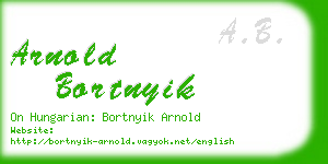 arnold bortnyik business card